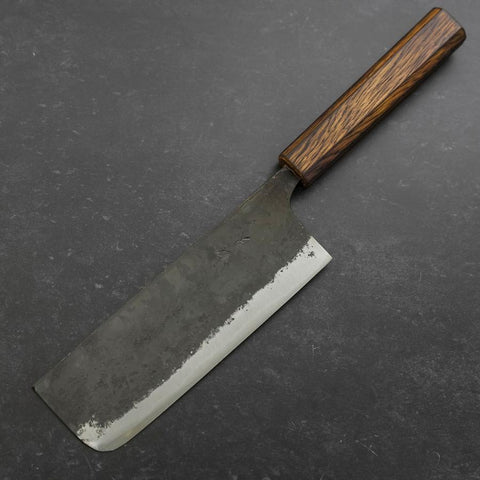 Nakiri Blue Steel #2 Kurouchi Sumi Urushi Handle 165mm (6.5”)-[Musashi]-[Japan-Küchenmesser]