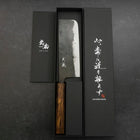Nakiri Blue Steel #2 Kurouchi Sumi Urushi Handle 165mm (6.5”)-[Musashi]-[Japan-Küchenmesser]