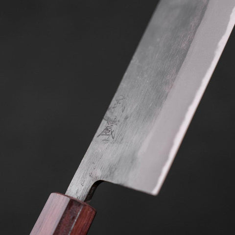 Nakiri Blue Steel #2, Kurouchi Urushi Griff in Lila, 165mm-[Musashi]-[Japan-Küchenmesser]