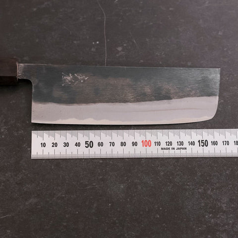 Nakiri Blue Steel #2 Kurouchi Walnussholz Griff 165mm-[Musashi]-[Japan-Küchenmesser]
