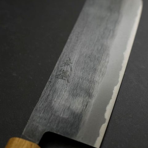 Nakiri Blue Steel #2 Kurouchi Yaki Urushi Griff 165mm-[Musashi]-[Japan-Küchenmesser]