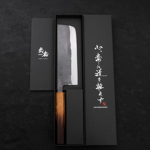 Nakiri Blue Steel #2 Kurouchi Yaki Urushi Griff 165mm