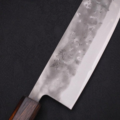 Nakiri Blue Steel #2, Nashiji Sumi Urushi Griff, 165mm-[Musashi]-[Japan-Küchenmesser]