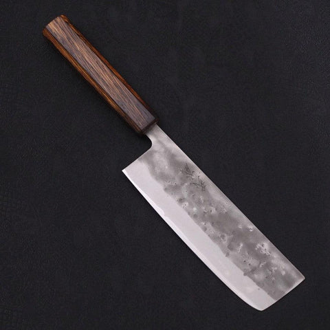 Nakiri Blue Steel #2, Nashiji Sumi Urushi Griff, 165mm-[Musashi]-[Japan-Küchenmesser]