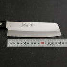 Nakiri Blue Steel #2 Poliert Edelstahlummantelung Westlicher Griff 160mm-[Musashi]-[Japan-Küchenmesser]
