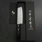Nakiri Blue Steel #2 Poliert Edelstahlummantelung Westlicher Griff 160mm-[Musashi]-[Japan-Küchenmesser]