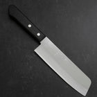 Nakiri Blue Steel #2 Poliert Edelstahlummantelung Westlicher Griff 160mm-[Musashi]-[Japan-Küchenmesser]