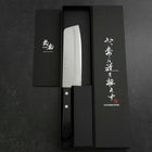 Nakiri Blue Steel #2 Polished Stainless Clad Western Handle 160mm (6.3”)-[Musashi]-[Japan-Küchenmesser]
