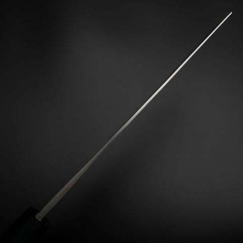 Nakiri Blue Steel #2 Stainless Clad Nashiji Dark Blue Urushi Handle 165mm-[Musashi]-[Japanese-Kitchen-Knives]