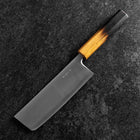 Nakiri Blue Super Poliert Yaki Urushi Griff 165mm-[Musashi]-[Japan-Küchenmesser]
