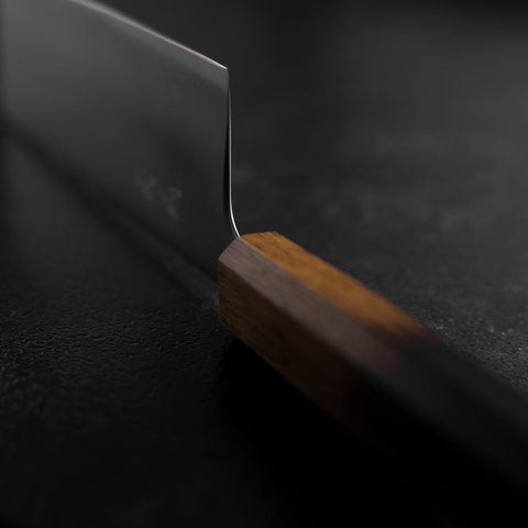 Nakiri Blue Super Poliert Yaki Urushi Griff 165mm-[Musashi]-[Japan-Küchenmesser]