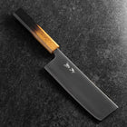 Nakiri Blue Super Poliert Yaki Urushi Griff 165mm-[Musashi]-[Japan-Küchenmesser]