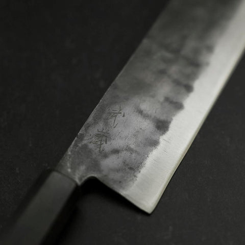 Nakiri Blue Steel #2 Kurouchi Ebony Handle 165mm-[Musashi]-[Japanese-Kitchen-Knives]