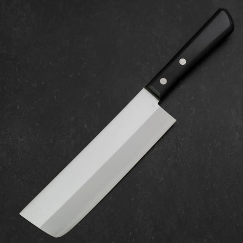 Nakiri Chromax Poliert Schwarzer Westlicher Griff 165mm-[Musashi]-[Japan-Küchenmesser]