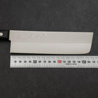 Nakiri Chromax Poliert Schwarzer Westlicher Griff 165mm-[Musashi]-[Japan-Küchenmesser]