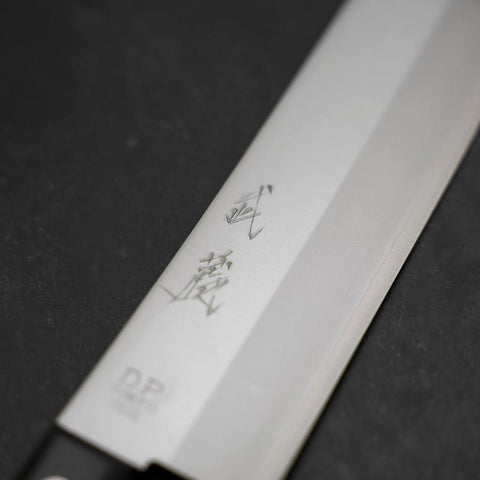 Nakiri Chromax Poliert Westlicher Griff in Schwarz 165mm-[Musashi]-[Japan-Küchenmesser]