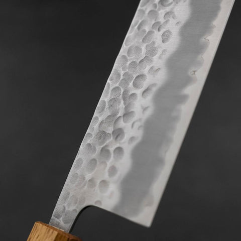 Nakiri Ebenstahlummantelung White Steel #2 Tsuchime Yaki Urushi Griff 165mm-[Musashi]-[Japan-Küchenmesser]