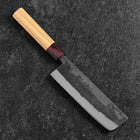 Nakiri Edelstahlummantelung Blue Steel #2 Kurouchi Zelkove Griff 165mm-[Musashi]-[Japan-Küchenmesser]