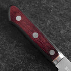 Nakiri Edelstahlummantelung Blue Super Poliert Westlicher Schwarz-Roter Griff 160mm-[Musashi]-[Japan-Küchenmesser]
