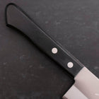 Nakiri Edelstahlummantelung White Steel #2 Poliert Schwarzer Westlicher Griff 150mm-[Musashi]-[Japan-Küchenmesser]