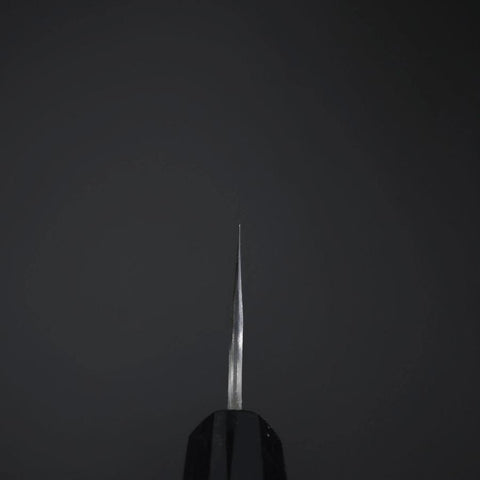 Nakiri Kobalt Edelstahl HRC62 Kurouchi Damast Büffelhorn und Ebenholz Griff 165mm-[Musashi]-[Japan-Küchenmesser]
