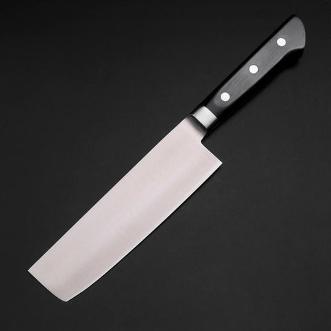 Nakiri Molybdenum Polished Western Black Handle 160mm (6.3”)-[Musashi]-[Japan-Küchenmesser]