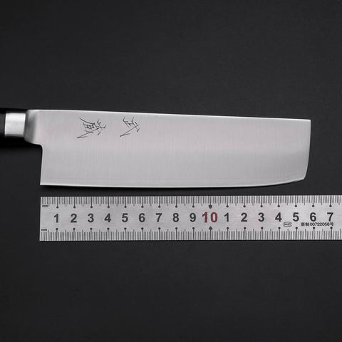 Nakiri Molybdenum Polished Western Black Handle 160mm (6.3”)-[Musashi]-[Japan-Küchenmesser]