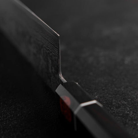 Nakiri SG-2 Schwarzer Damast Büffelhorn und Ebenholz Griff 165mm mit Holzbox-[Musashi]-[Japan-Küchenmesser]