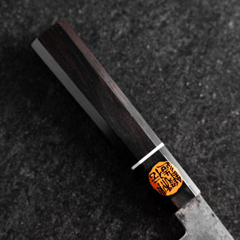 Nakiri SG-2 Schwarzer Damast Büffelhorn und Ebenholz Griff 165mm mit Holzbox-[Musashi]-[Japan-Küchenmesser]