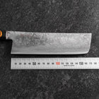 Nakiri SG-2 Schwarzer Damast Büffelhorn und Ebenholz Griff 165mm mit Holzbox-[Musashi]-[Japan-Küchenmesser]