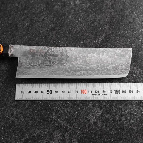 Nakiri SG-2 Schwarzer Damast Büffelhorn und Ebenholz Griff 165mm mit Holzbox-[Musashi]-[Japan-Küchenmesser]