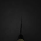 Nakiri SK-Stahl Kurouchi Kurigata Magnolienholz Griff 170mm-[Musashi]-[Japan-Küchenmesser]