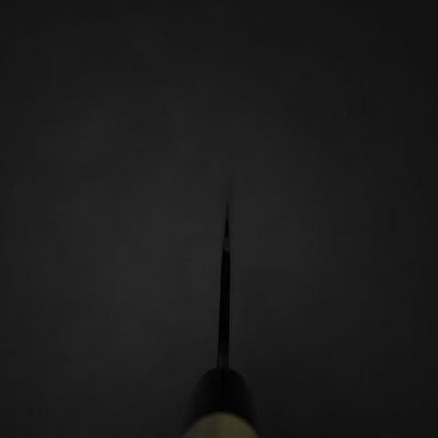 Nakiri SK-Stahl Kurouchi Kurigata Magnolienholz Griff 170mm-[Musashi]-[Japan-Küchenmesser]