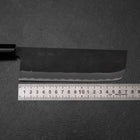 Nakiri SK-Stahl Kurouchi Kurigata Magnolienholz Griff 170mm-[Musashi]-[Japan-Küchenmesser]