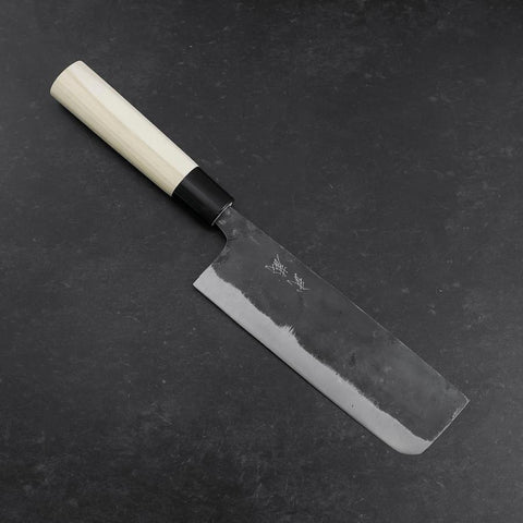 Nakiri SK Stahl Kurouchi Magnoliengriff 170mm-[Musashi]-[Japan-Küchenmesser]