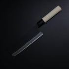Nakiri SK-Stahl Kurouchi Magnolienholz Griff 170mm-[Musashi]-[Japan-Küchenmesser]