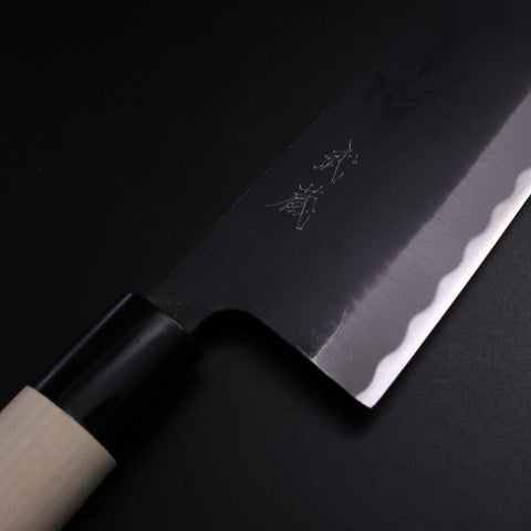 Nakiri SK-Stahl Kurouchi Magnolienholz Griff 170mm-[Musashi]-[Japan-Küchenmesser]