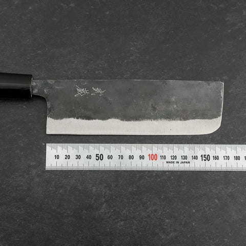 Nakiri SK Stahl Kurouchi Magnoliengriff 170mm-[Musashi]-[Japan-Küchenmesser]