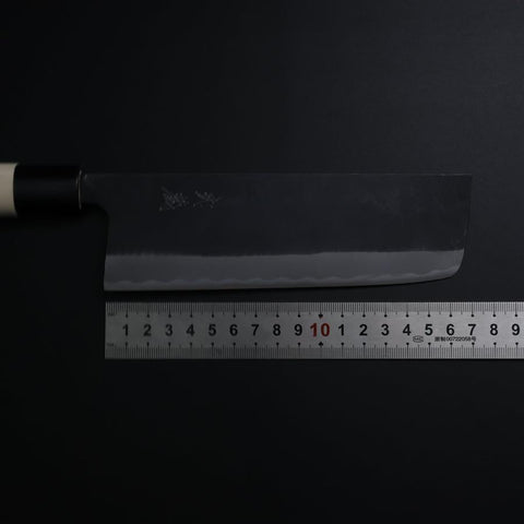 Nakiri SK-Stahl Kurouchi Magnolienholz Griff 170mm-[Musashi]-[Japan-Küchenmesser]