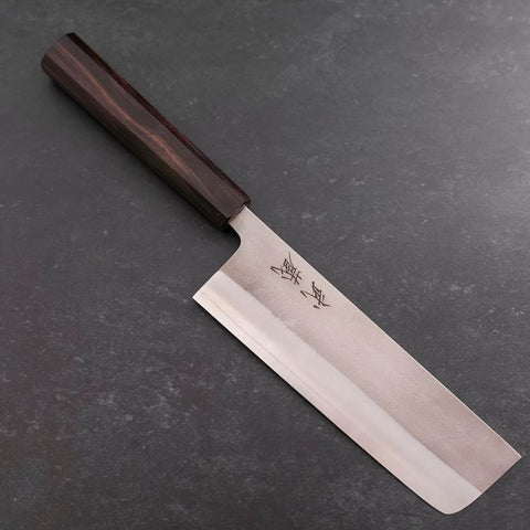 Nakiri SKD11 Nashiji Ebenholz Griff 165mm-[Musashi]-[Japan-Küchenmesser]