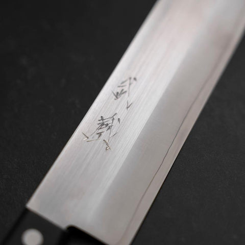 Nakiri SKD12 Poliert Schwarzer Westlicher Griff 165mm-[Musashi]-[Japan-Küchenmesser]