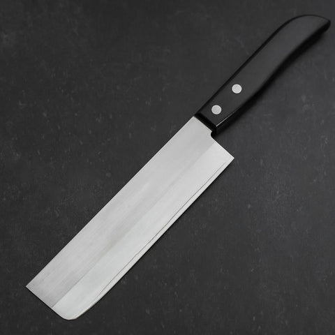 Nakiri SKD12 Polished Western Black Handle 165mm (6.5”)-[Musashi]-[Japan-Küchenmesser]