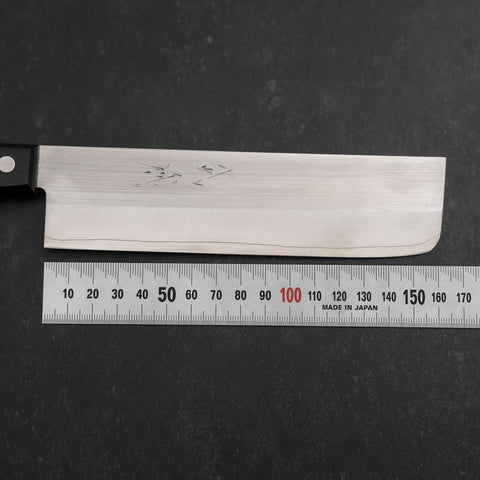 Nakiri SKD12 Polished Western Black Handle 165mm (6.5”)-[Musashi]-[Japan-Küchenmesser]