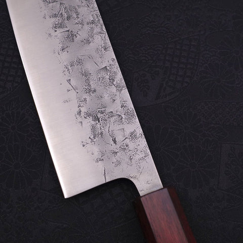 Nakiri SLD Nashiji Washi Lila Urushi Griff 165mm-[Musashi]-[Japan-Küchenmesser]