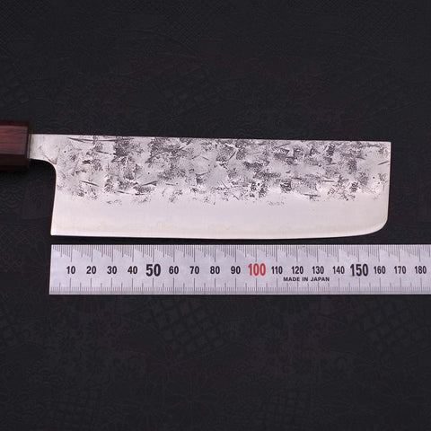 Nakiri SLD Nashiji Washi Lila Urushi Griff 165mm-[Musashi]-[Japan-Küchenmesser]