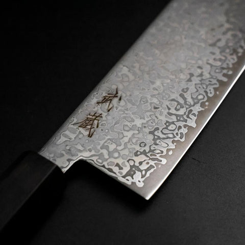 Nakiri SLD Schwarzer Damast Ebenholz Griff 170mm-[Musashi]-[Japan-Küchenmesser]