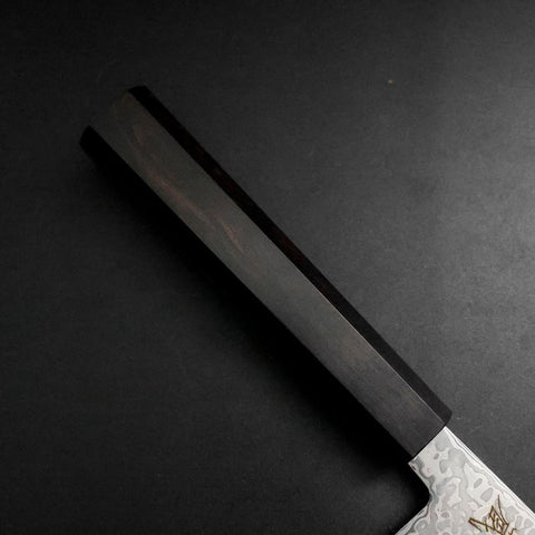 Nakiri SLD Schwarzer Damast Ebenholz Griff 170mm-[Musashi]-[Japan-Küchenmesser]