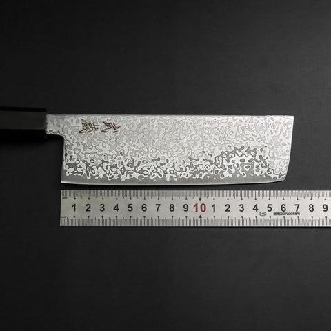 Nakiri SLD Schwarzer Damast Ebenholz Griff 170mm-[Musashi]-[Japan-Küchenmesser]