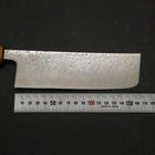 Nakiri SLD Wellen-Nickel Damast Yaki Urushi Griff 165mm-[Musashi]-[Japan-Küchenmesser]