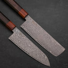 Nakiri & Santoku VG-10 Damast Rosen- und Ebenholz Sakura Set-[Musashi]-[Japan-Küchenmesser]